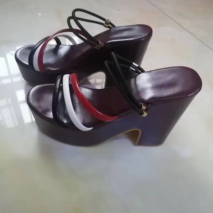 Casual Sandals with PU Upper and Genuine Leather Sole